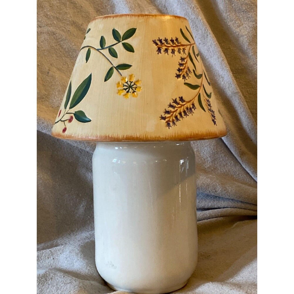 Retired Yankee Candle Ceramic Shade and  Jar Summer Wildflowers